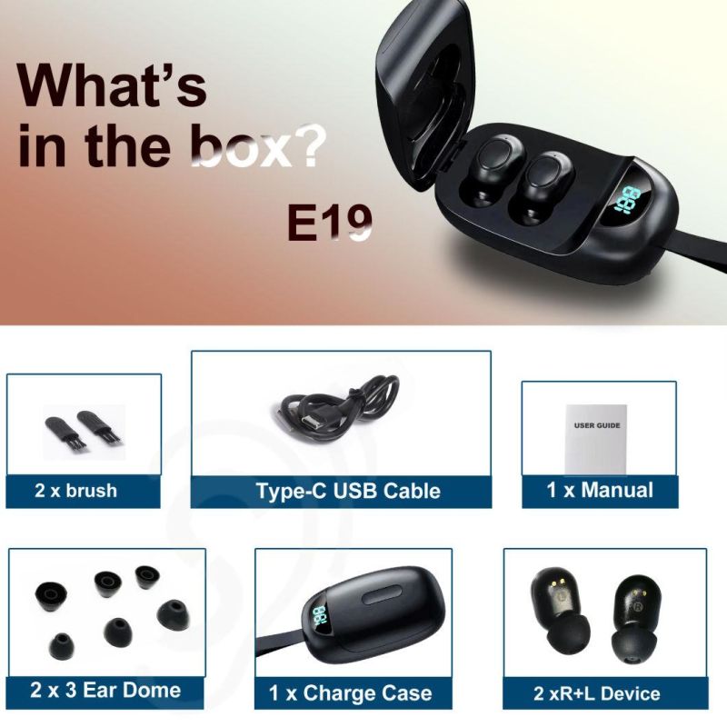 Cheap Mini in Ear Rechargeable Hearing Aids Price Packed 2 Digital Hearing Sound Amplifier Aids Elderly Hearing Loss Impaired with Feedback Cancelling Earsmate