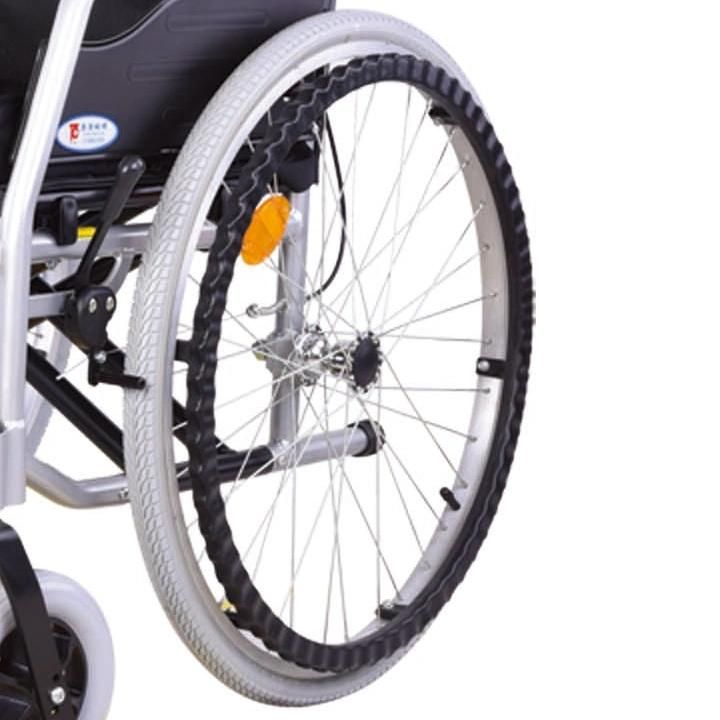 Folding Steel Manual Wheelchair with Powder Coated Frame