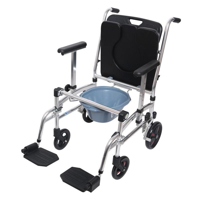 Health Care Folding Manual Commode Chair for Disabled