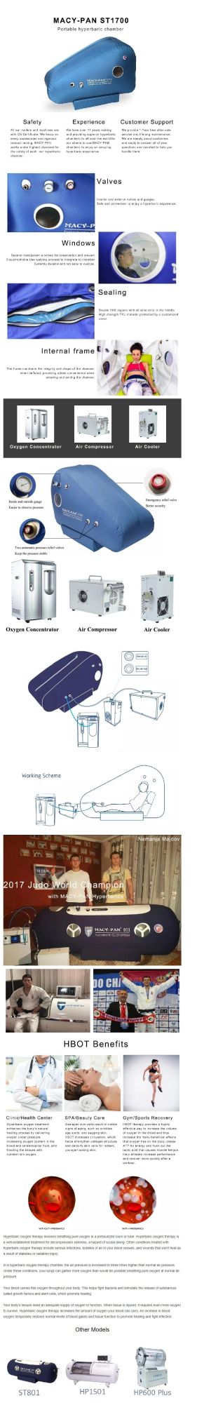 Macy-Pan Wholesale Portable Hyperbaric Oxygen Chamber Gym Equipment