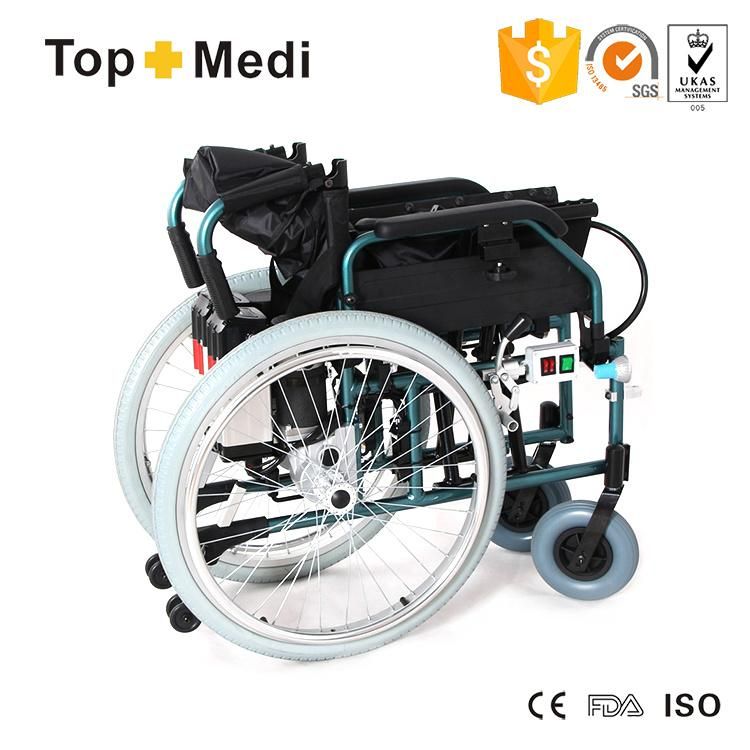 Medical Equipment Manual Electric Folding Wheelchair with Pg Controller