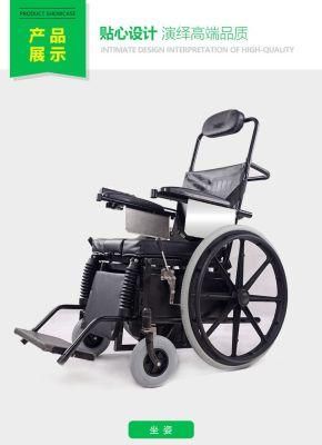 China Supplier Topmedi Medical Equipment Semi-Automatic Stand up Wheelchair