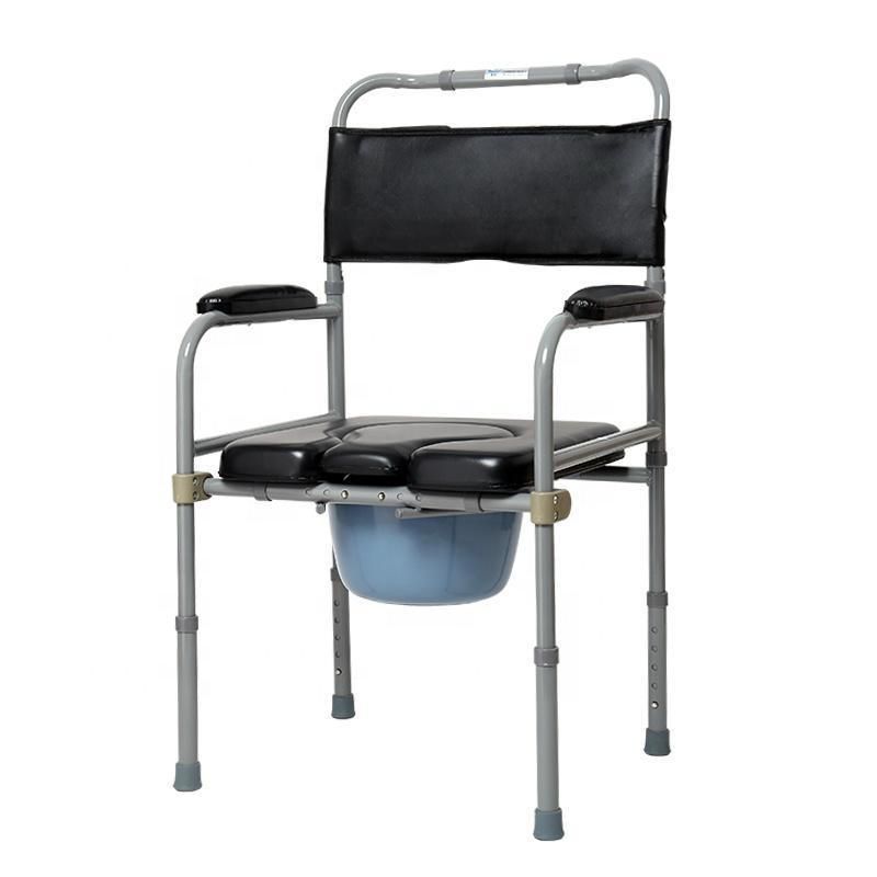 Width Adjustable Commode Chair/High Carbon Steel Extra Wide Commode