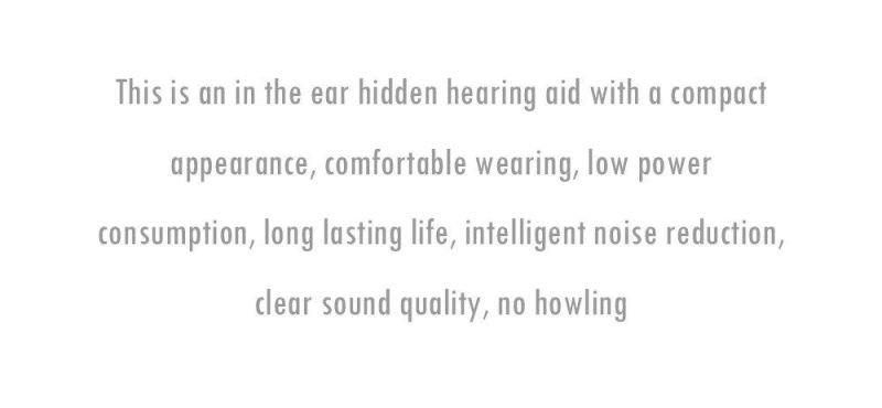 Mini in The Ear Style Invisible Wear Hearing Aid