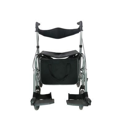 Health Care Lightweight Mobility Upright Walking Aids Rollator with Seat and Footrets for Adults