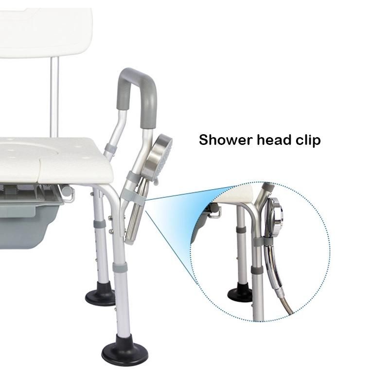 Aluminum Alloy Bath Chair for The Elderly Potty Chair Commode Chair Shower Chair Non-Slip Bathroom Chair