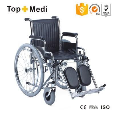 Steel Wheelchair with Elevating Footrest (also can be orthopaedic wheelchair)