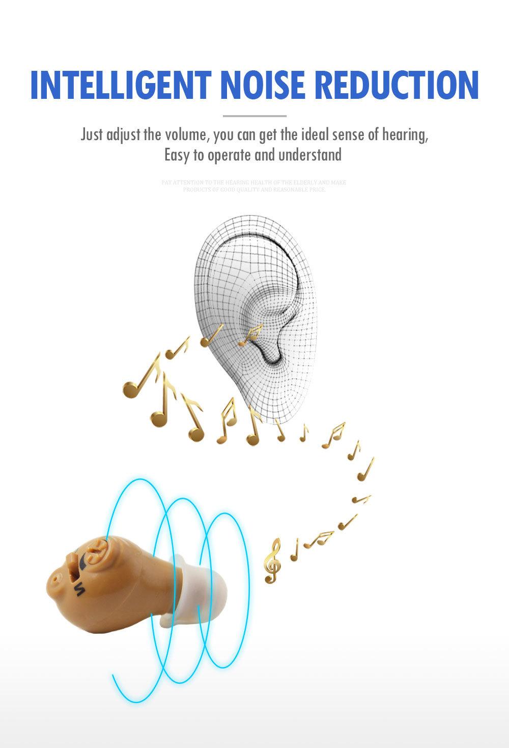 New USB Mini Ear Aids Earphone Rechargeable Hearing Aid