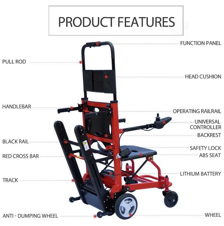 Handicap Foldable Treppensteigen Rollstuhl Power Stair Climb Electric Wheelchair