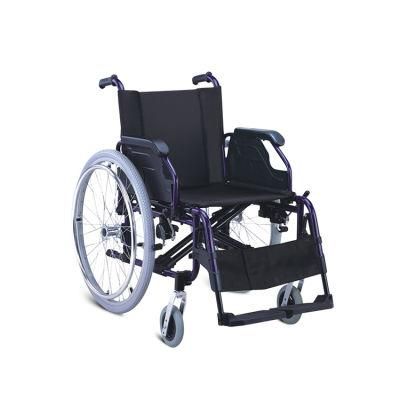 Aluminum Manual Folding Mobility Wheelchair for Adults