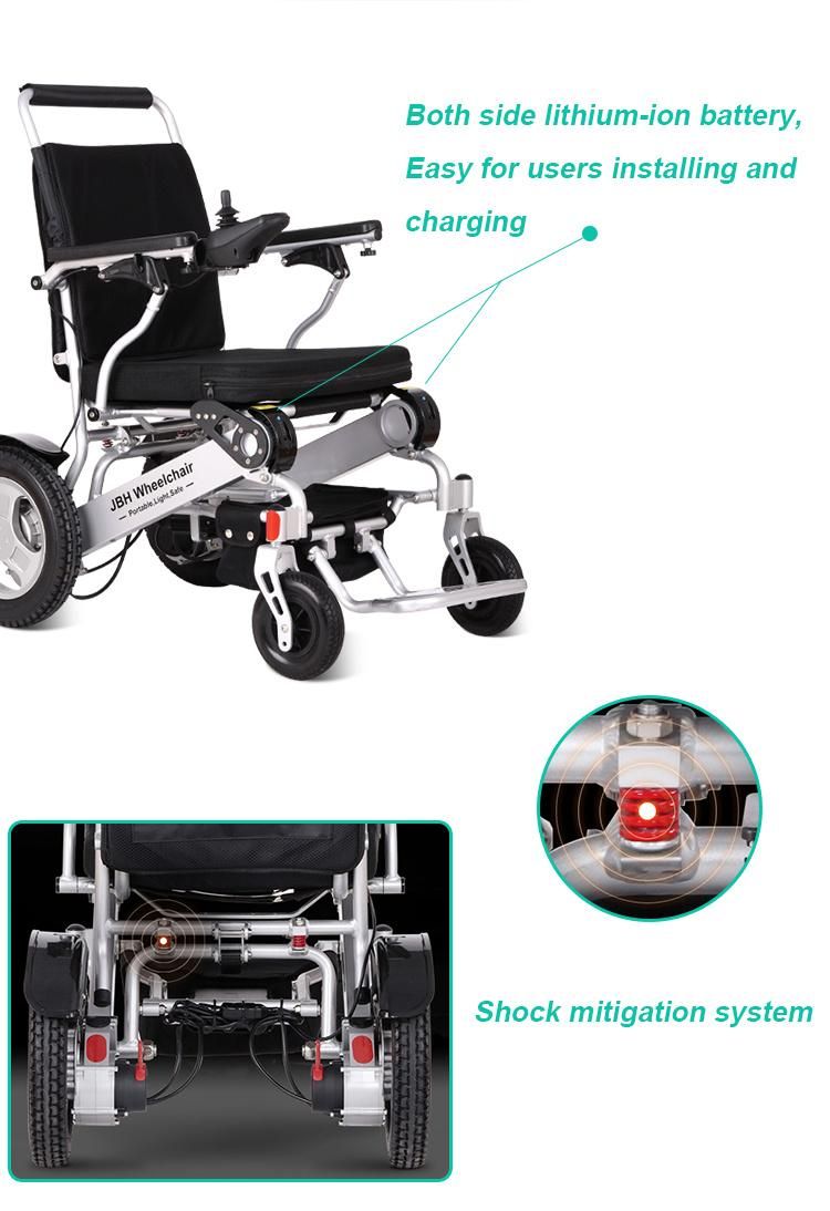 CE FDA TUV Lightweight Portable Folding Electric Power Wheelchair for The Disabled and Elderly