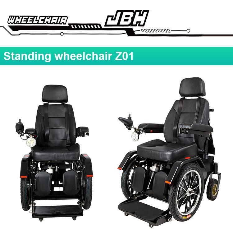 Lying Reclining Standing Electric Wheelchair 50km Distance Range Per Charge