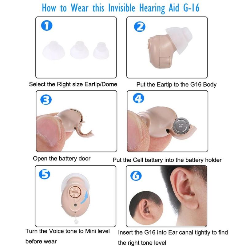 New 2 Channel Digital Invisible Hearing Aid Made in China