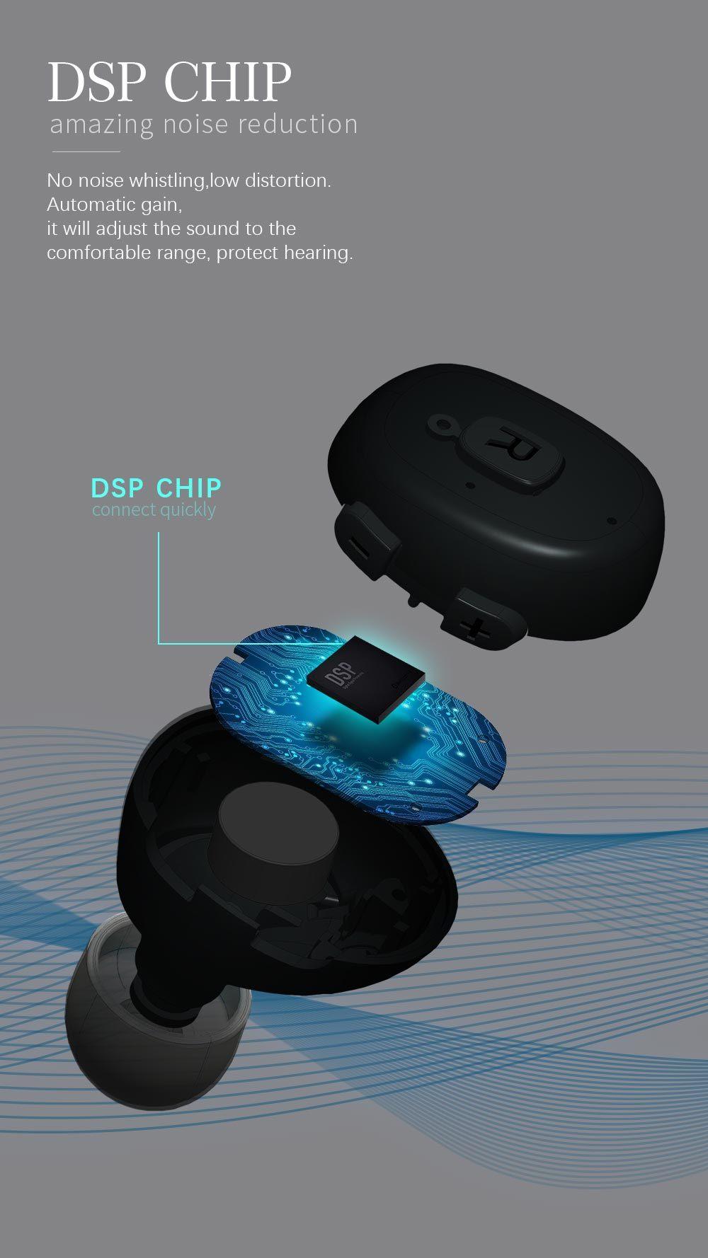 Digital Wireless Bluetooth Hearing Aids Long Standby