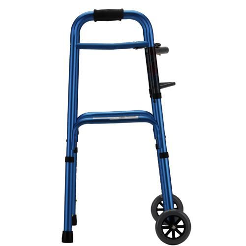 Rollator Walker Adult Double Button Alunminum Walker with 5" Wheels