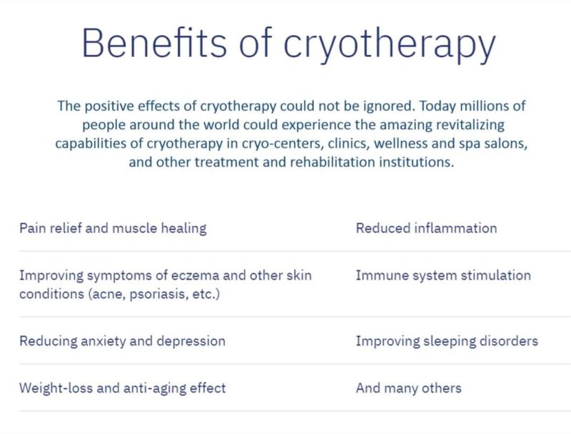 Whole Body Liquid Nitrogen Cryotherapy Chamber for Training Fatigue Recovery