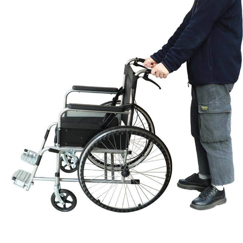 Aluminum Steel Portable Lightweight Folding Manual Wheel Chair