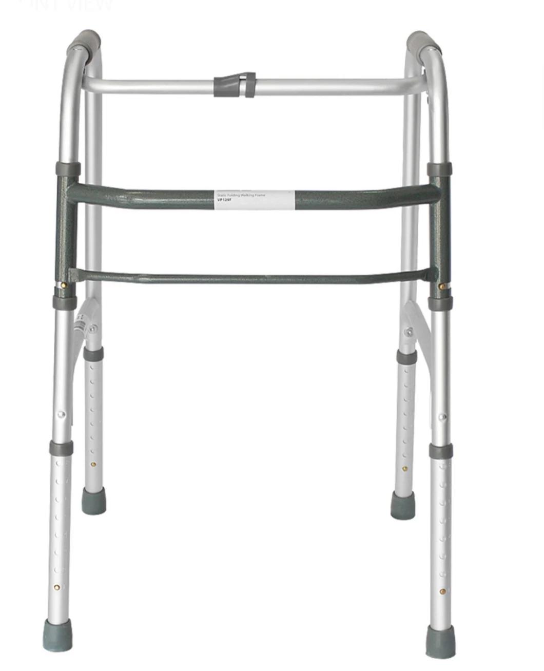 Rollator Walker Lightweight Aduminum Adult Singe Button Folding Walker Frame