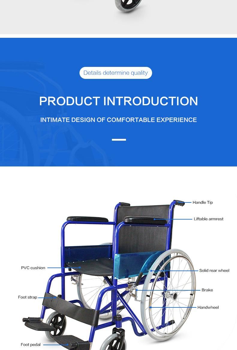 Hanqi Hq809 High Quality Wheelchair with Detacheable Handle and Legrest