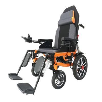 Hospital Home Handicapped Lightweight Portable Folding Electric Power Reclining Wheelchair