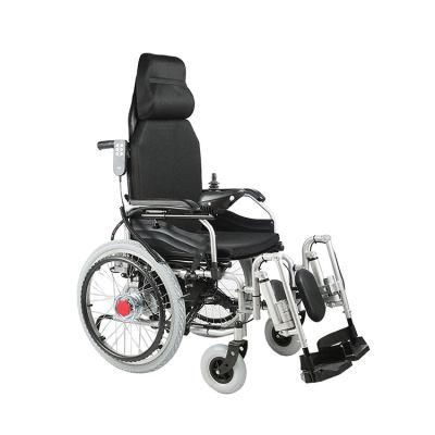 Folding Automatic Reclining High Back Electric Wheelchair for Thee Ldedly and The Handcapped