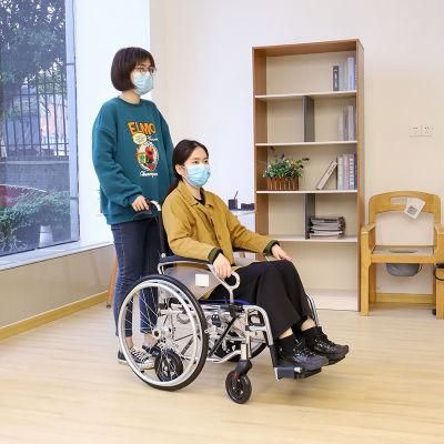 Aluminum Alloy Folding Topmedi CE/SGS/ISO/TUV Price Confort Manual Wheelchair Taw903lajqf9