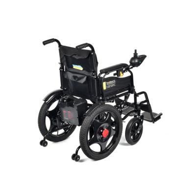 New Design Using Outdoor High End Black Foldable Electric Folding Power Wheelchair