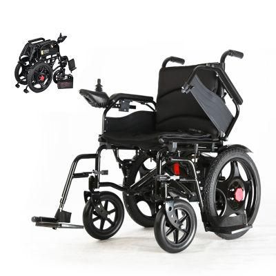Rear 18 Inch Spoke Wheel Quickly Detachable Battery Box Electric Folding Wheelchair