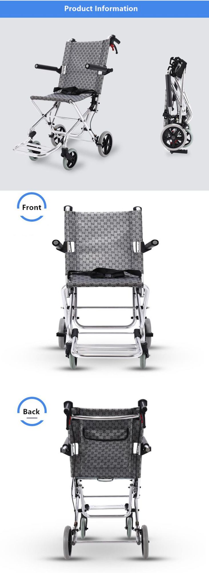 Cheap Lightweight Foldable Portable Wheelchair