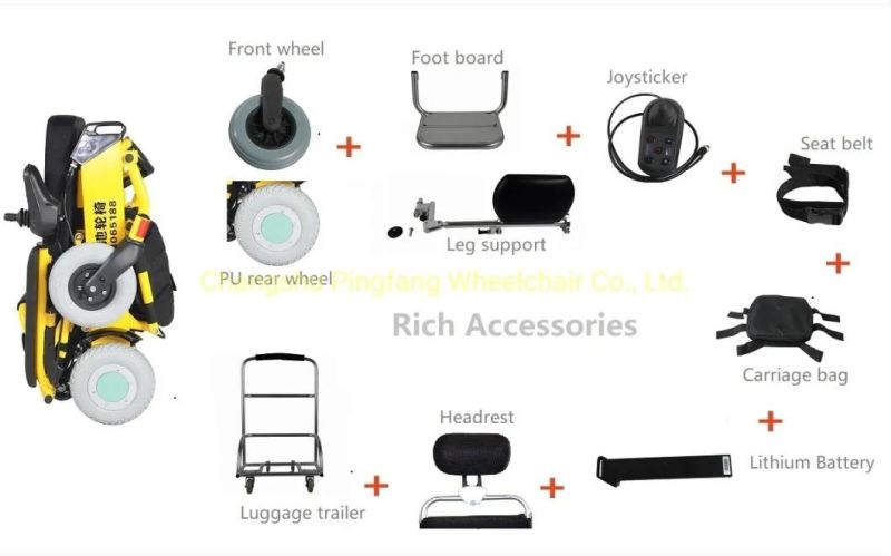 Aluminum Light Weight Portable Folding Mobility E-Scooter Power Electric Wheelchair