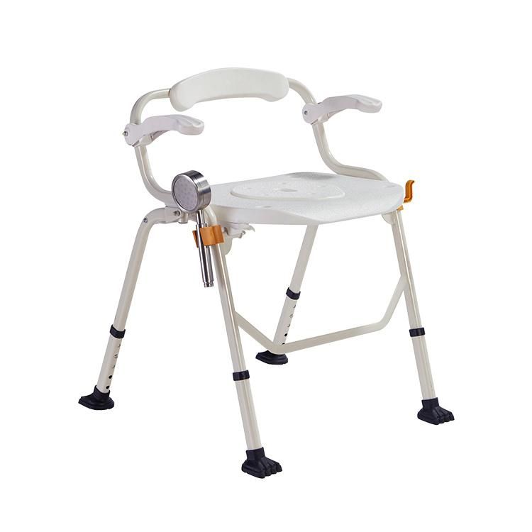 Durable Folding Adjustable Elderly Disabled 3 in 1steel Nursing Chair for Commode/Toilet/Shower