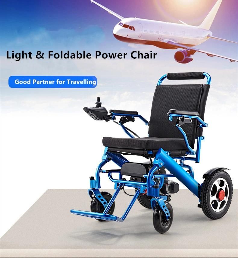 Light Foldable Electric Power Wheelchair for Travlling