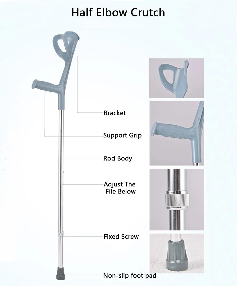 Comfortable Aluminium Elbow Crutches for Rehabilitation Training G05