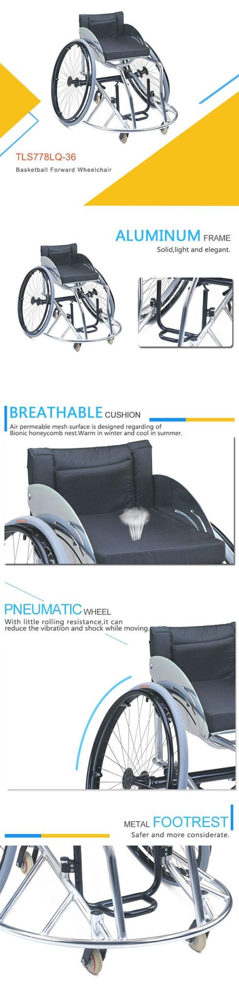 Professional Basketball Forward Sports Wheelchair
