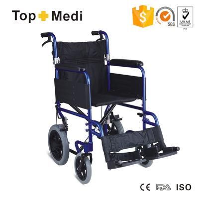 Topmedi Easy Carry Aluminum Popular Wheelchair for Invalid