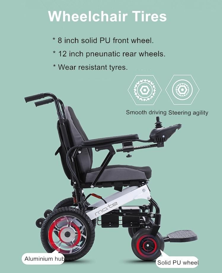 150kg Loading Lightweight Folding Power Wheelchair Electric