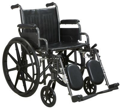 Heavy Duty Europe Design Black Color Powder Coated Wheelchair