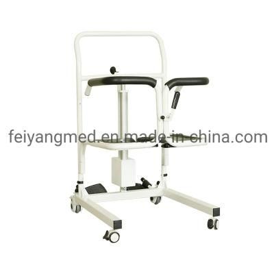 Powered Shower Stool Electric Lift Disabled Transfer Wheelchair with Commode