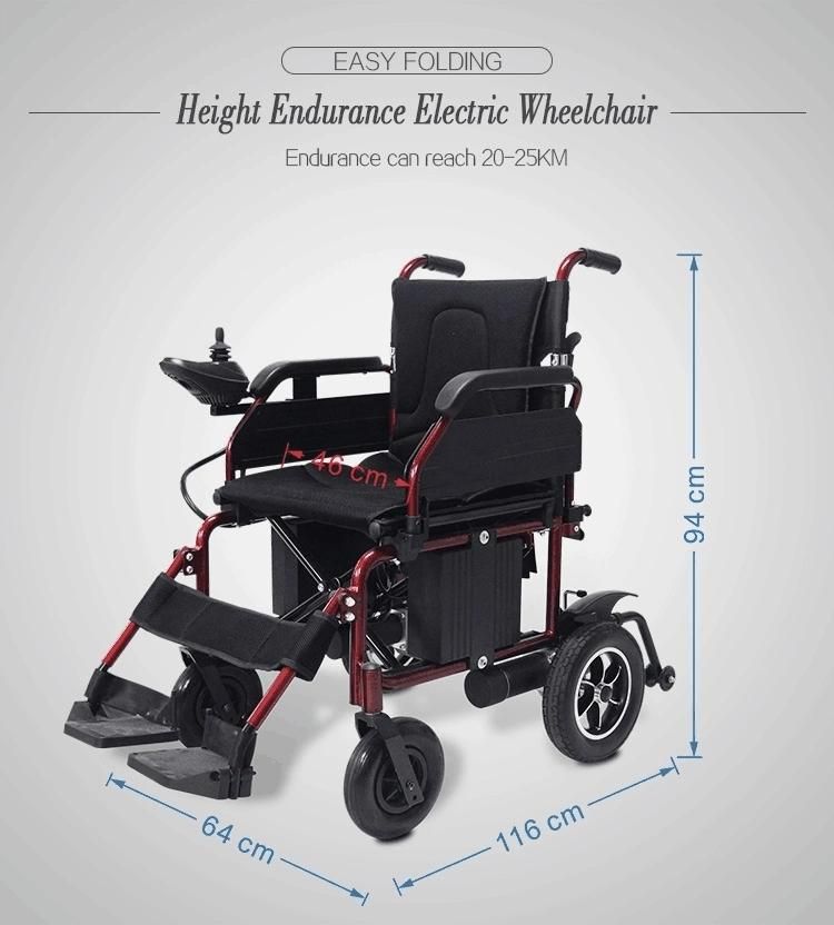 Aluminum Folding Handicapped Electric Wheelchair with Pg Controller