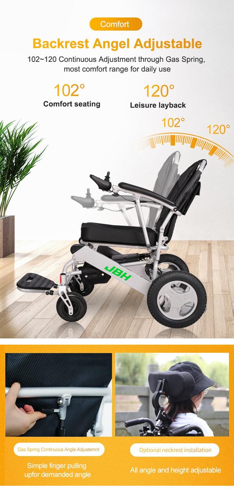 New Arrival High Weight Capacity Power Folding Wheelchair CE Approved