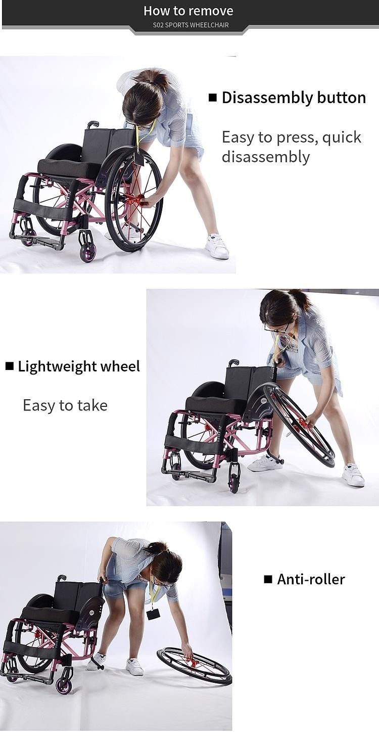 Lower Price High Quality Ultralight Folding Aluminum Active Sport Manual Wheelchair