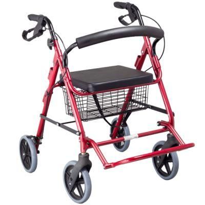 Lightweight Folding Steel Rollator Walker Frame