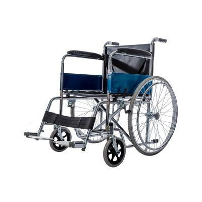 Supplier Manual Travel Light Weight Cheapest Simple Wheelchair with Ce