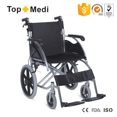 Topmedi Rehabilitation Product Folding Manual Wheelchair with Drop Back Handle