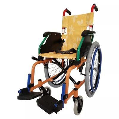 Aluminum Foldable Light Manual Pediatric Wheelchair for Children