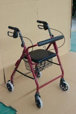 Factory Wholesale Elder Person Use Wheeled Walker Light Weight Rollator