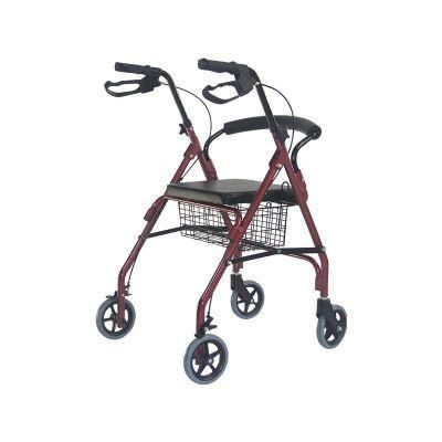 Mobility Walker Elderly Walking Aids Four Wheels Aluminum Rollator