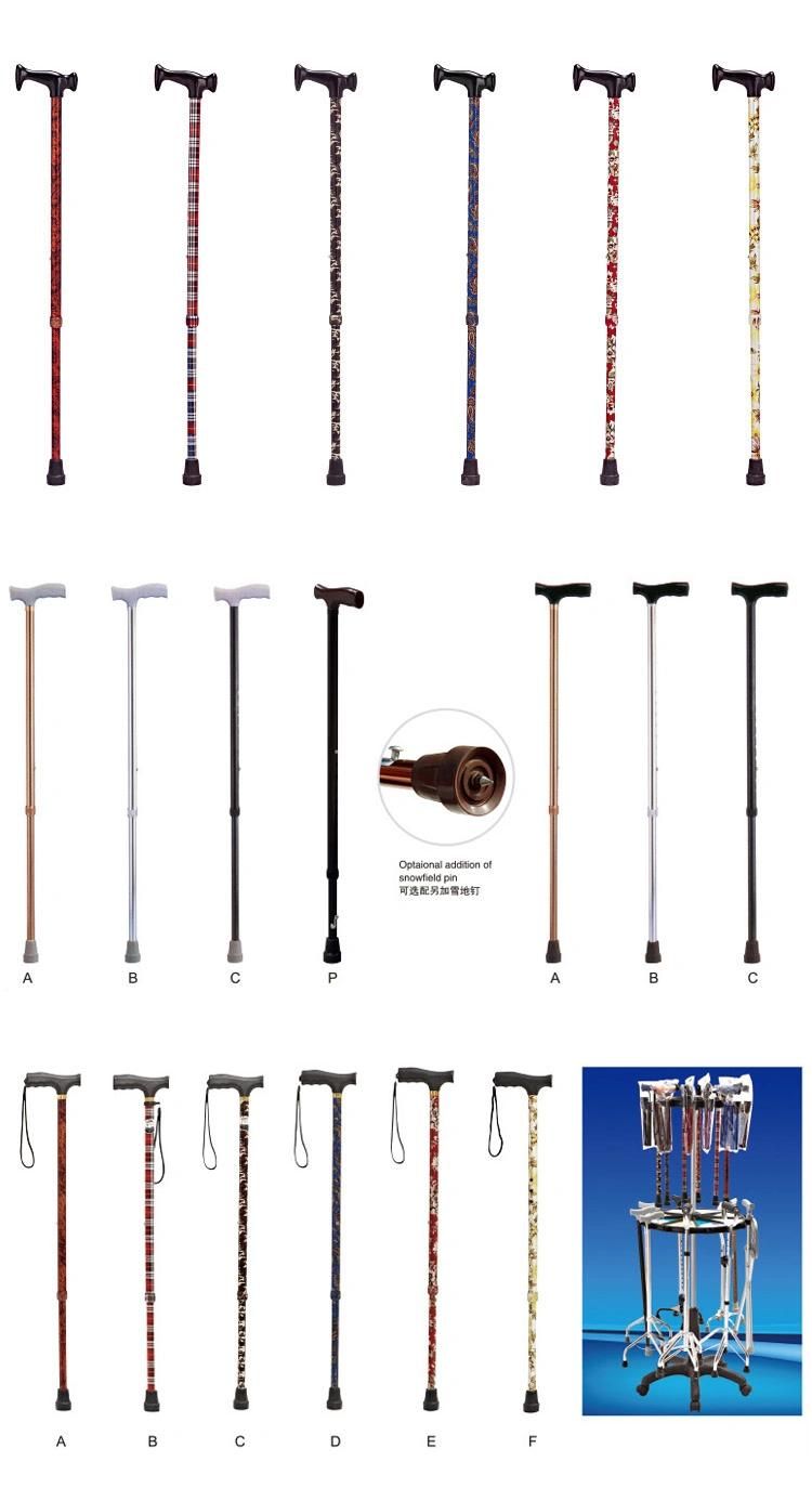 Factory Wholesale Foldable Walking Cane Old Man Walking Stick