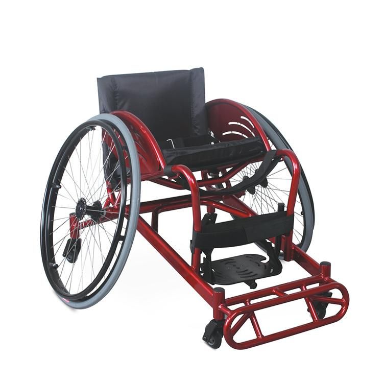 Leisure Lightweight Aluminum Frame Rugby Offensive Sport Wheelchair for Handicapped
