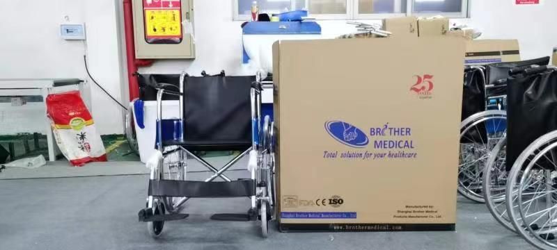Folding Transport Wheelchair with Full Arms